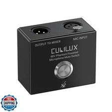 Cubilux MMX-1 XLR Mute Switch for Microphone, Full Aluminum Alloy