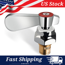 Commercial Faucet Replacement Handle and Stem, Ceramic Cartridge Valve, Red