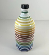 Frantoio Muraglia Rainbow Striped Olive Oil Bottle With Stopper Handmade Italy
