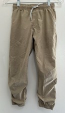 Tommy Bahama Kids Boys Solid Tan Polyester Lined Adjustable Waist Jogger Pants M