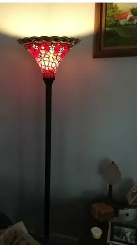 Tiffany Style Floor Lamp Stars Red Torchiere Living Bed Room Timeless Elegance - Picture 13 of 24