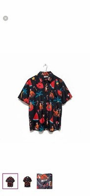 Yoimira Hawaiian Christmas Santa Claus Party Aloha Holiday Shirt XL