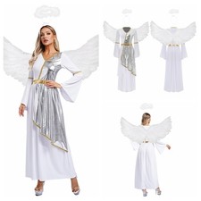 Womens Dress Robe Outfits Photo Prop Angel Costume Streetwear Set Nightclub