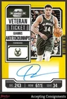 2023 Panini Contenders Optic Ticket Gold Giannis Antetokounmpo ON CARD AUTO 7/10