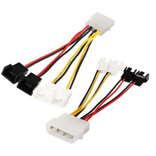 4-Pin Molex to 4 X 4 Pin Fan Connector Cable Power 4 Fans from 1 Mol