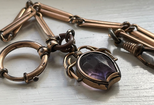 Austrian Hungary Empire Antique Victorian Double Gold Pocket Watch Chain Fob - Picture 12 of 15