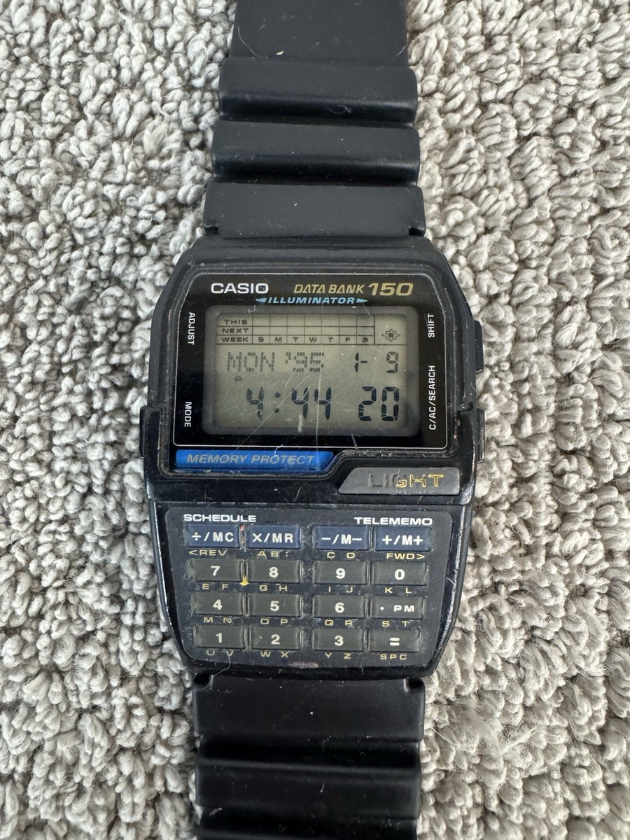 Casio Data Bank Dbc-150 1477 Calculator Illuminator Memory