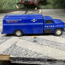 Petro Heating Oil & Services 1990s Ford F700 Tanker Truck Ertl Diecast Coin Bank
