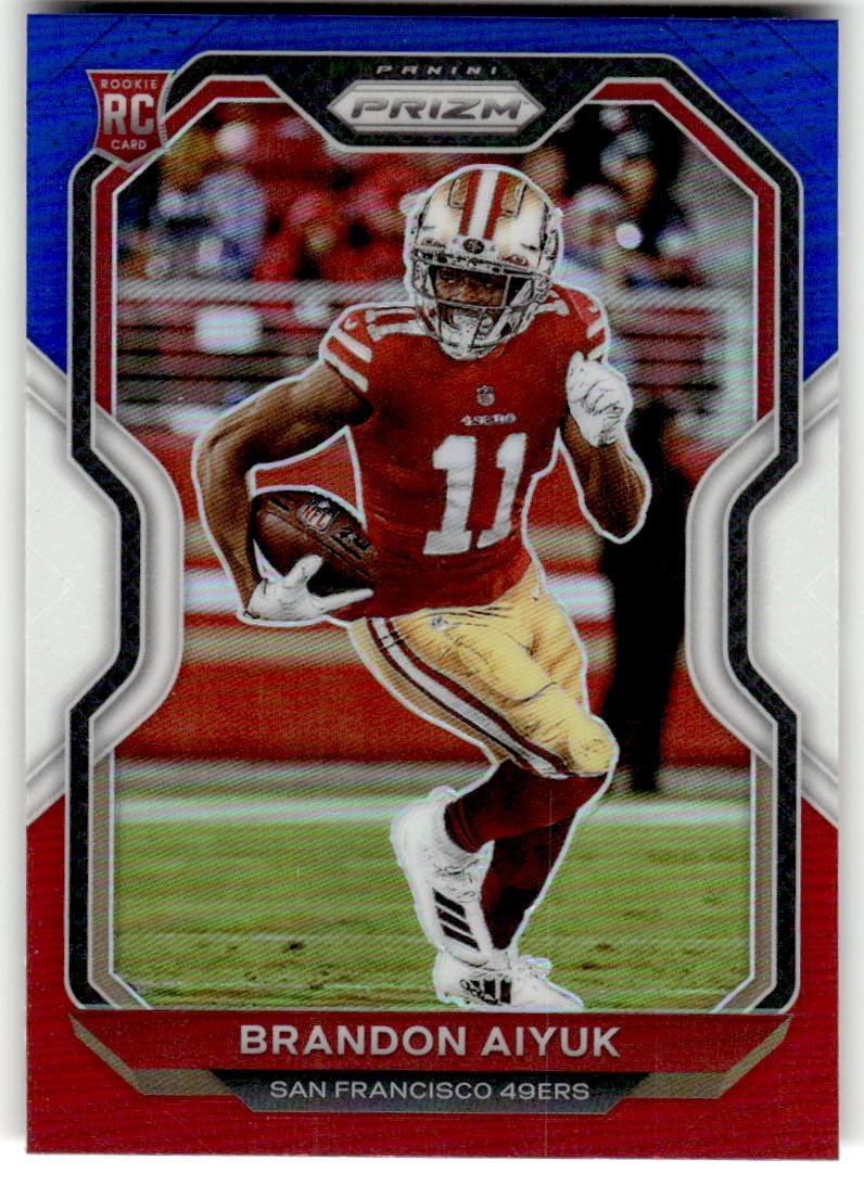 2020 Panini Prizm Brandon Aiyuk Red White & Blue Prizm Card #301