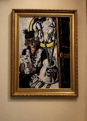 Art Paper Print Max Beckmann Frau mit Blumen 1940 45x31cm. New Unused