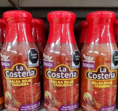 3X LA COSTENA RED TACO SALSA ( SALSA ROJA TAQUERA ) 3 BOTTLES 250g EA -FREE SHIP
