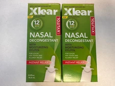 XLEAR NASAL DECONGESTANT 2 PACK .5 OZ EACH 03/2028 NEW