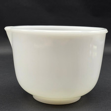 Vintage Glasbake for Sunbeam Mixmaster No 13 Milk Glass Bowl 5" Tall Narrow