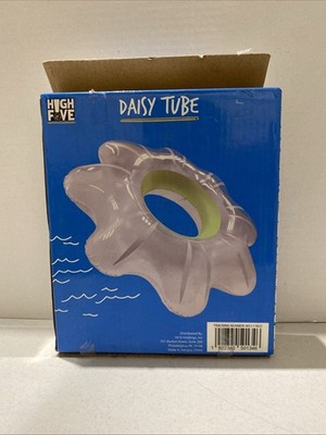 High Five Inflatable Daisy Flower Tube 38 x38 x9  W/ Patch Kit Pool Float New!