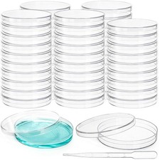 Petri Dishes with Lids, 90Mm Dia X 15Mm Deep, 50 Pack  50 Plastic Pipettes 3Ml