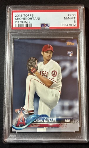 2018 Topps #700 Shohei Ohtani Pitching RC PSA 8 NM/Mint