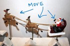 Animated MUSIC & LIGHTS Xmas HOUSE w/ SANTA & REINDEER Table Top DECOR by Eluceo — photo 10