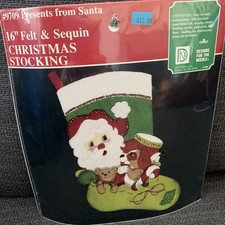 Presents from Santa Designs for the Needle Stocking Kit 9709 Printed Felt