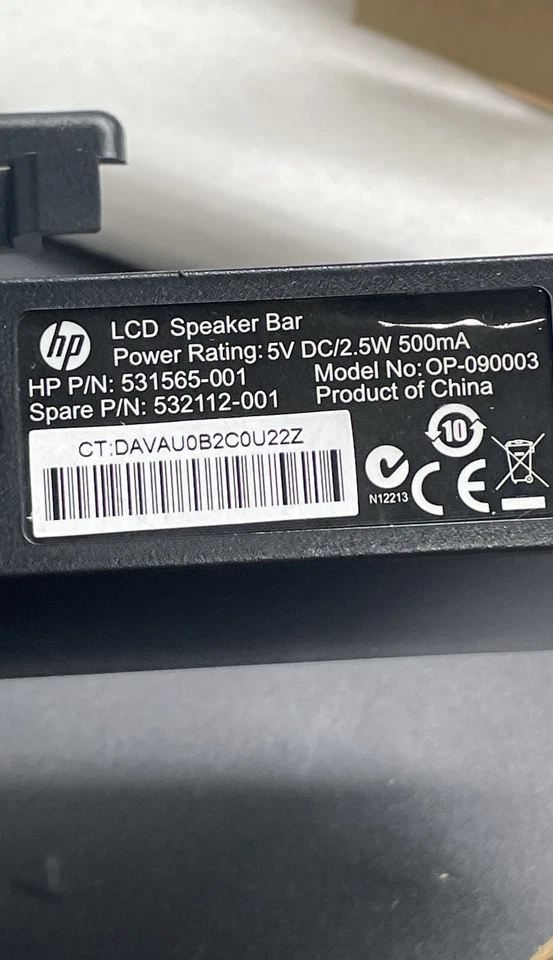 HP OP-09003 LCD Barra de Altavoces Sistema de Sonido de Audio Externo para Monitores Lote de 12 Foto 4 de 4