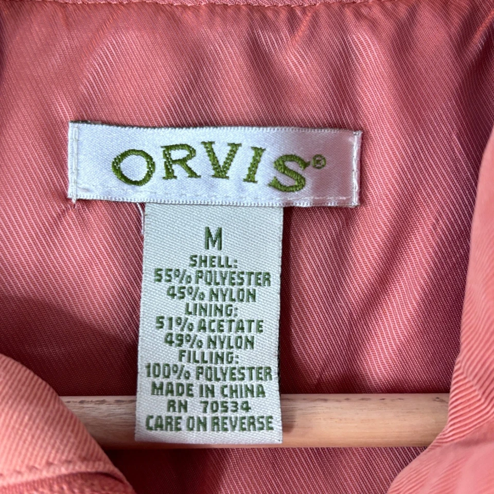 Chaleco acolchado Orvis para mujer M cremallera completa naranja quemado óxido terracota ropa para exteriores Foto 3 de 4