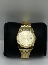Vintage Men's Waltham Gold Tone with Date Window Stainless Steel 35mm Watch
