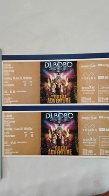 DJ BOBO,14.06.26, Uber-Arena,  2 Tickets. Sehr gute Sitzplätze