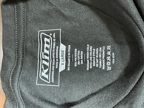 Camiseta Klim Motocicleta Para Hombre XL Negra Bazooka Bicicleta Centro Logo Nueva X-Grande Nueva Con Etiquetas - Imagen 7 de 9