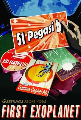 51 Pegasi b Exoplanet Space Poster Astronomy Wall Art Solar System Print
