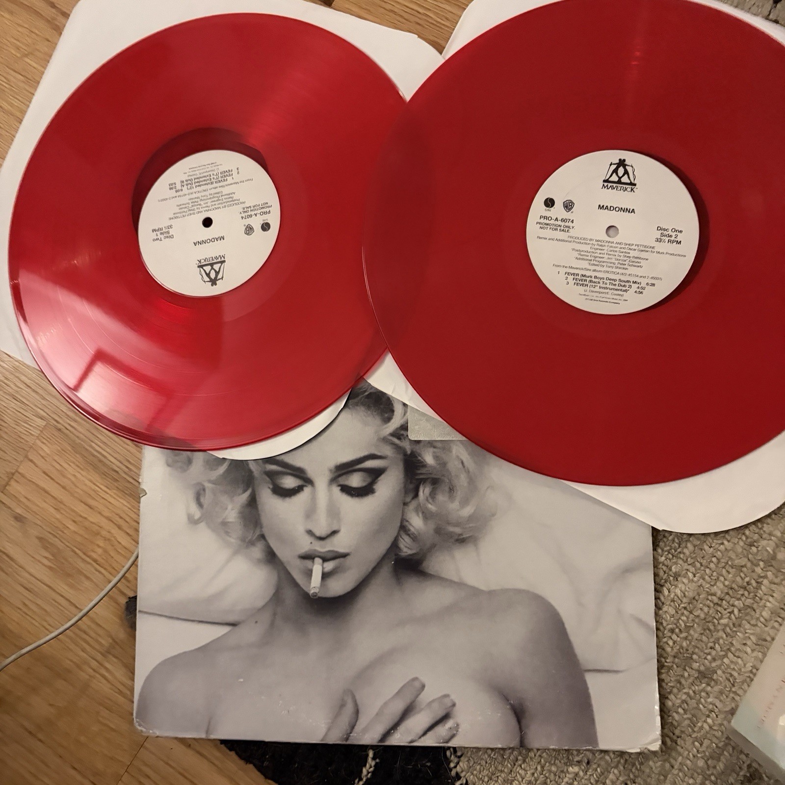 MADONNA - Fever  2x12"   - RED VINYL - PROMO - SPECIAL DJ ONLY