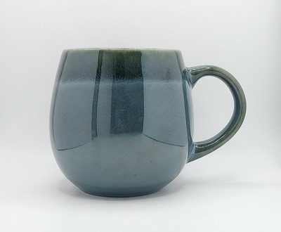 Artisanal Green Emerald Fire Glazed Coffee Mug 21 Oz Ceramic Farmhouse By Melo