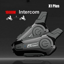 Motorcycle Bluetooth 1000M Intercom Helmet Headset For 2 Rider Intercomunicador