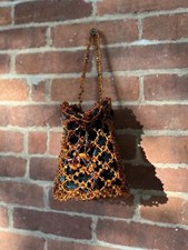 REAL Amber Beaded Vintage Satchel Purse