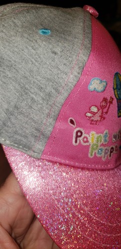 PINTURA PEPPA PIG CON GORRA PEPPA SOMBRERO ROSA BRILLO Alama CORREA AJUSTABLE TRASERA BONITA - Imagen 10 de 16