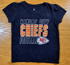 Kansas City Chiefs T-shirt Toddler 2T Black White Girls NFL Football Casual Tee