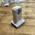 Vintage Ceramic- White Porcelain One Piece Toilet Roll Or Towel Holder Left Side