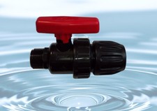 KUGELHAHN PP  1/2" AG x  20mm Klemmverschraubung PE Rohr Wasserleitung - #655