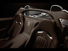 Cars bugatti veyron interior car Desk Mat Stitched