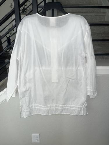 Cadaz Vintage White Floral 80's 90's Top Blouse Boho Style Blouse - Picture 4 of 6