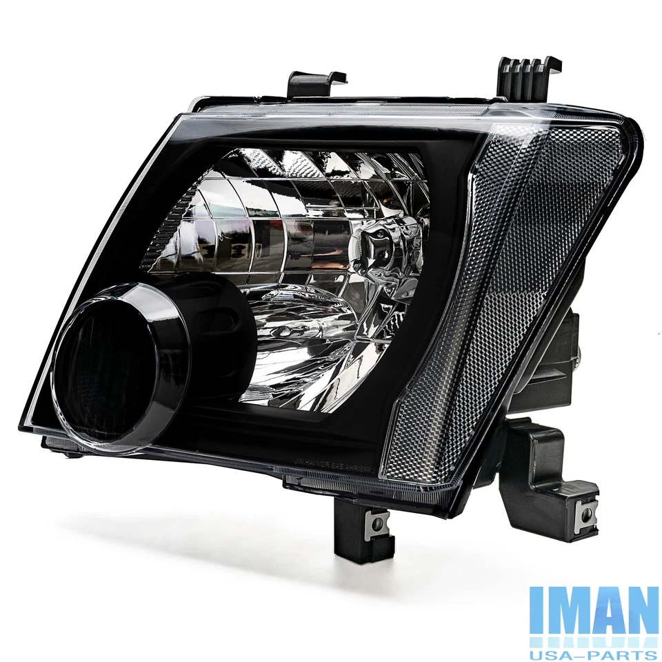 Pair Black Housing Withe Singal Halogen Headlights For Nissan Xterra 2005-2015 - Image 3 of 4