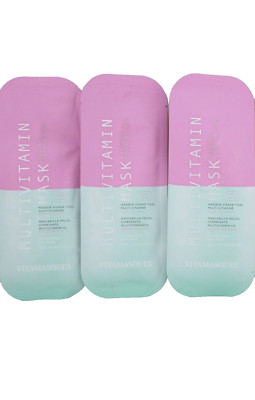 Vitamasques Multivitamin Sheet Face Masks, Radiant Complexion, 3 ct - FREE SHIPP