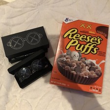 KAWS Sons  Daughters Eyewear Sunglasses Kids FREE REESE  S PUFFS CEREAL