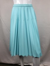 Vtg Givenchy Sport Women's turquoise accordion skirt sz 10