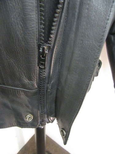VINTAGE MIKE LEWIS LEATHERS CRUSADER HEAVY POLICE MOTORCYCLE JACKET SIZE L - Picture 16 of 21