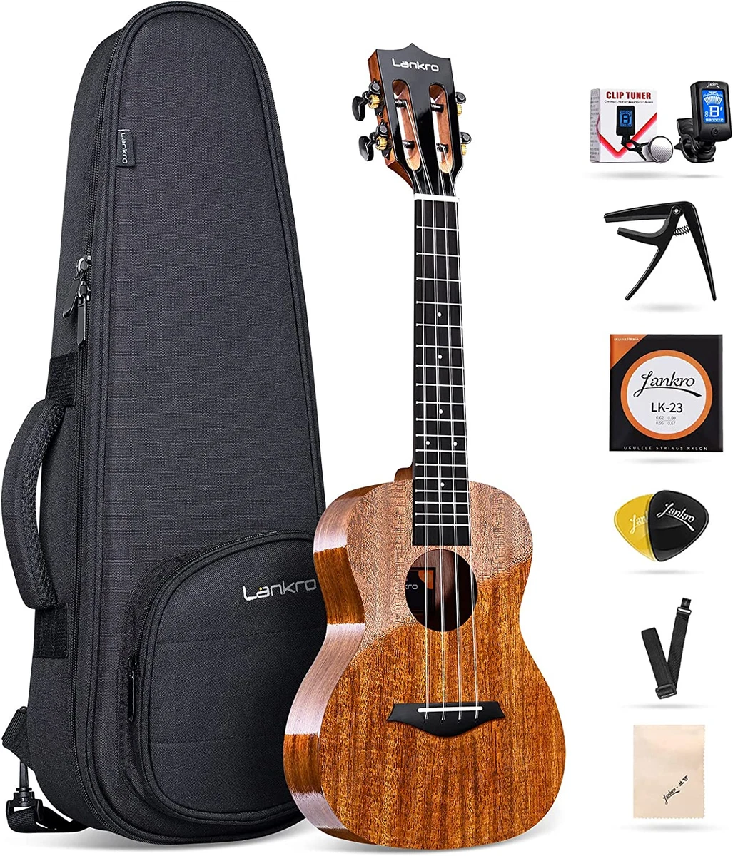 26 Inch Solid Mahogany Ukulele Tenor for Beginners Pack