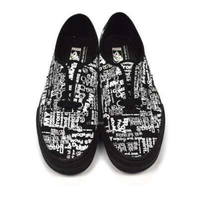 Comme des Garcons CDG Vans Authentic LX Message Graffiti Black