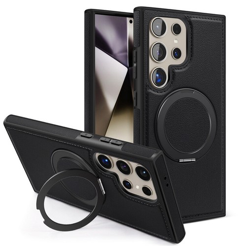 Magnetic Case For Samsung Galaxy S24 Ultra S23 S22 Leather Holder Magsafe Cover - Bild 18 von 18