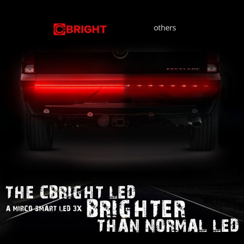 60" LED TAIL GATE BRAKE/SIGNAL LIGHT RANGER GMC JIMMY SAFARI SIERRA YUKON DEANLI - Picture 5 of 7