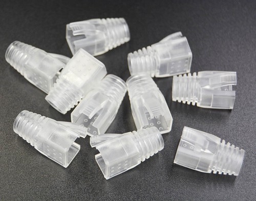 20 X RJ45 Cat7 Cat6a plug boots white and clear options - Picture 2 of 8