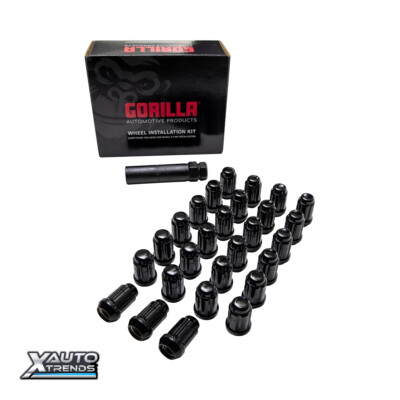 Gorilla Automotive 27-Pack 12-1.50 Spline Wik Brnco Blk Gor KBRS-12150BGR