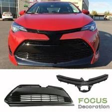 For Toyota Corolla LE XLE 2017 2018 2019 Front Bumper Upper&Lower Grille Grill